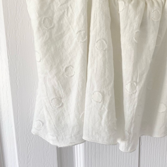 Urban Romantics White Peplum Dotted Top - Picture 4 of 4